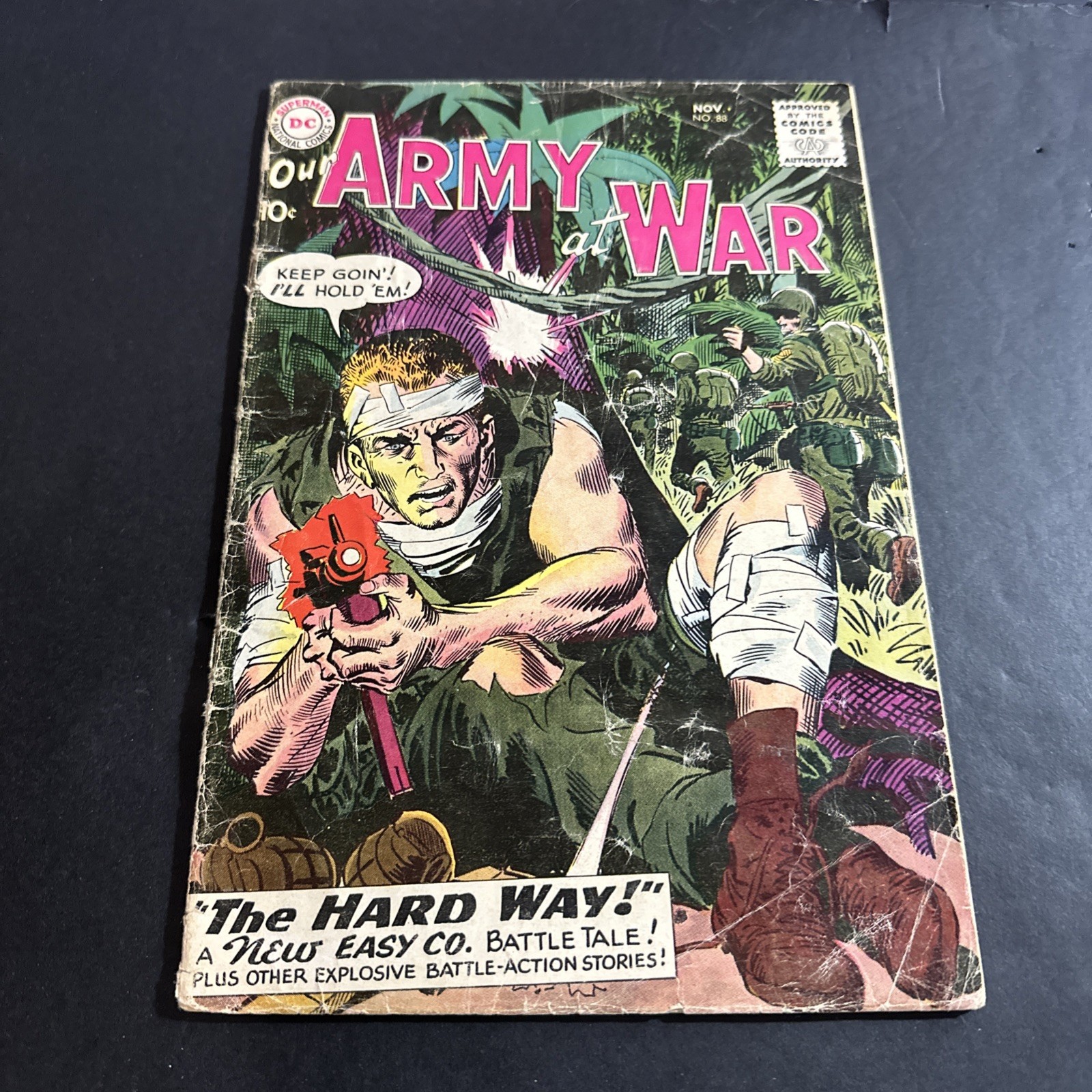 Our Army At War No. 88 1959.  War is hell, and Here Comes Easy Company 2.5 Bg13