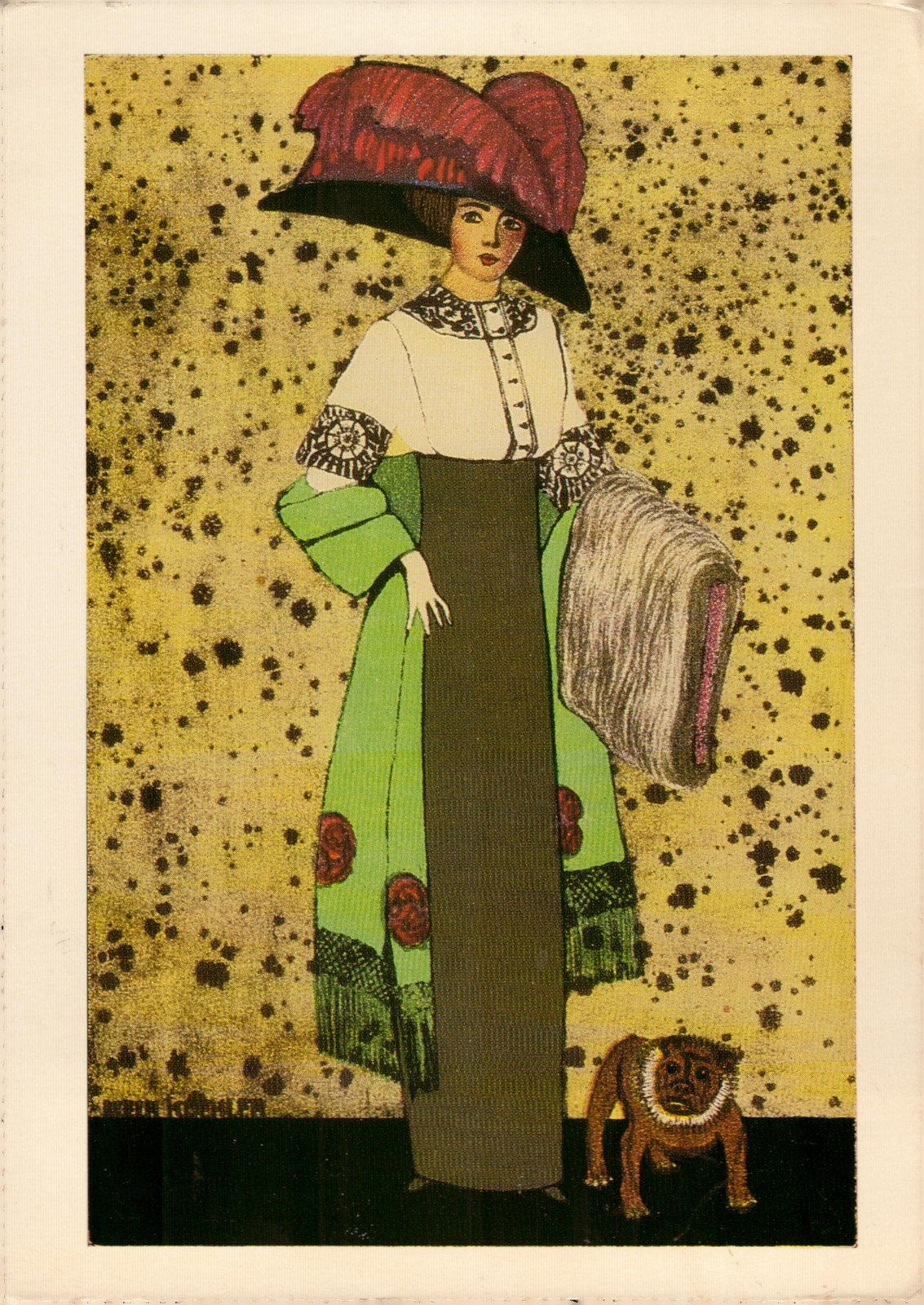 Fashion By Mela Koehler Postcard no. 518. c.1989 - 6x4.25 Fashion By Mela Koehler Postcard no. 518. c.1989 - 6x4.25