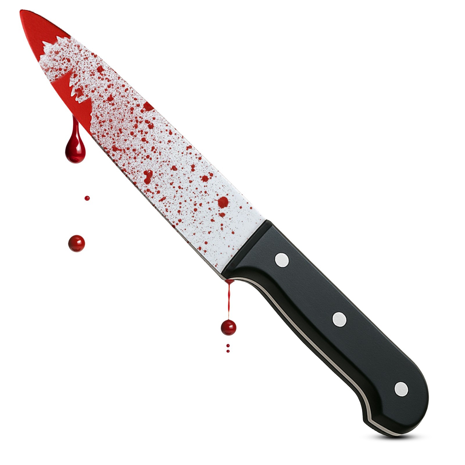 Halloween Realistic Bloody Weapon Fake Plastic Knife Horror Haunted Movie Props