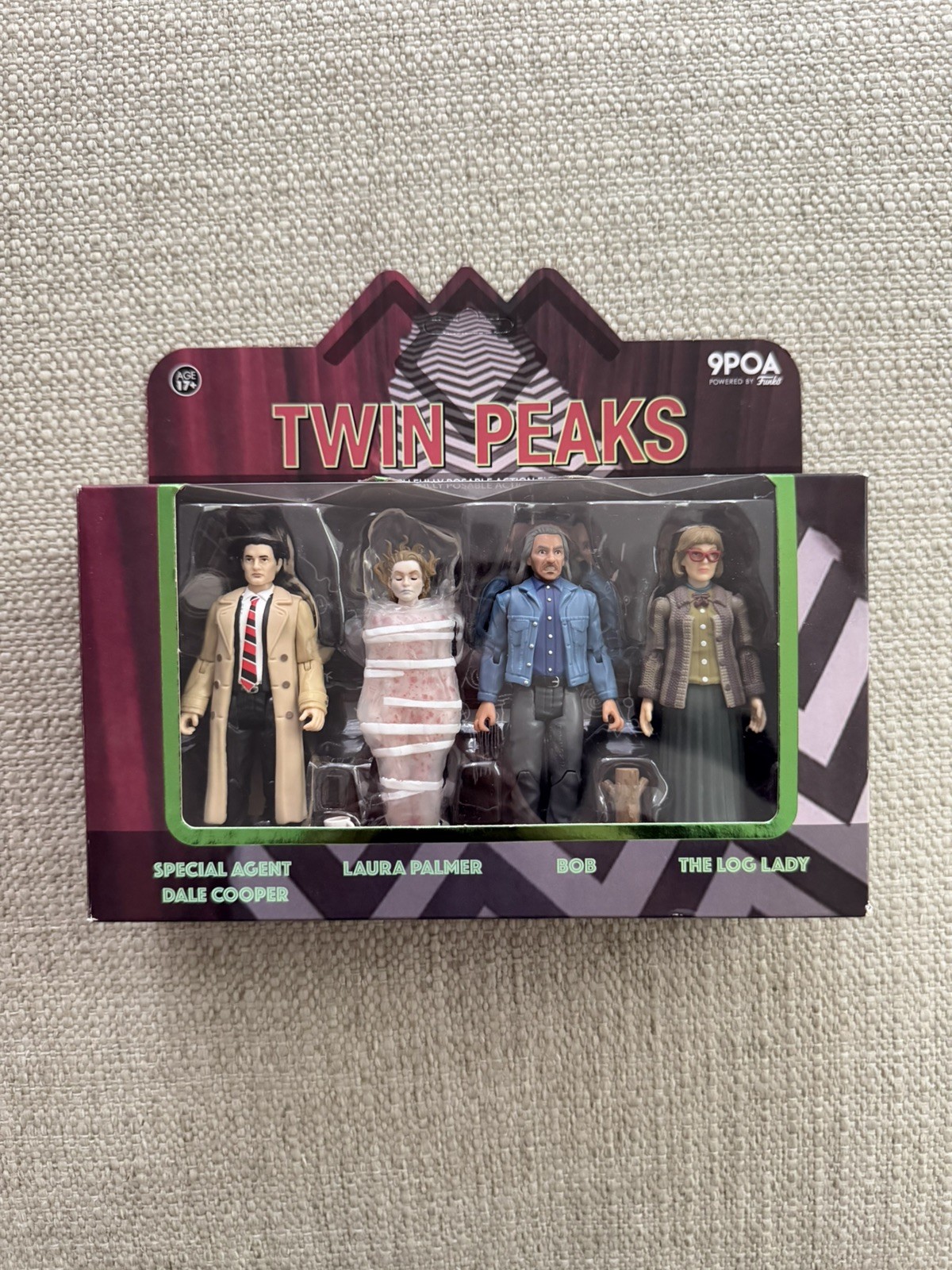 Funko Twin Peaks 9POA 4-pack Action Figures Boxes Dale Cooper Laura Bob Log Lady