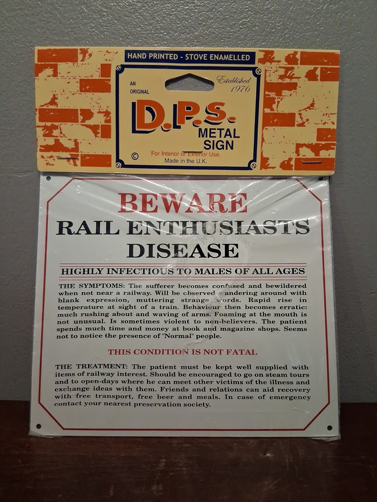 Vintage D.P.S. Stove Enamelled Metal Sign \