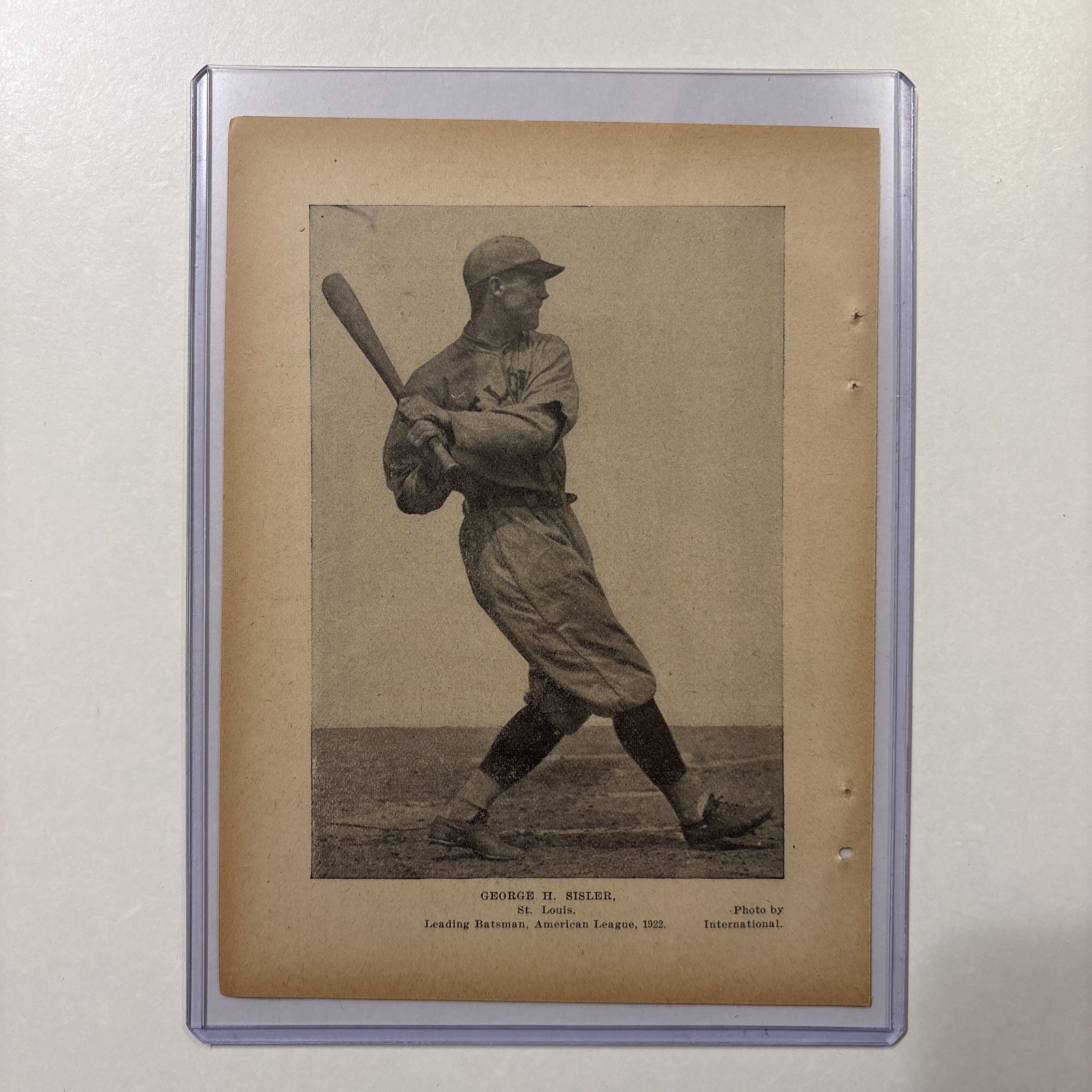 1922 George Sisler Batting Champion Picture St. Louis Browns Baseball Antique
