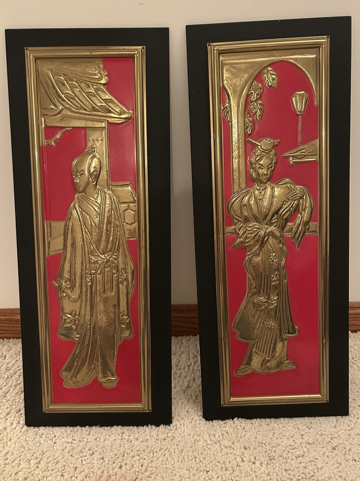 Vtg Oriental Wall Hangings Vtg Oriental Wall Hangings