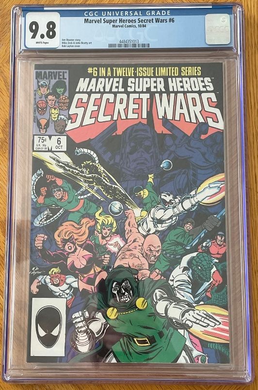 Secret Wars #6 CGC 9.8  Marvel Super Heroes 1984 White Pages