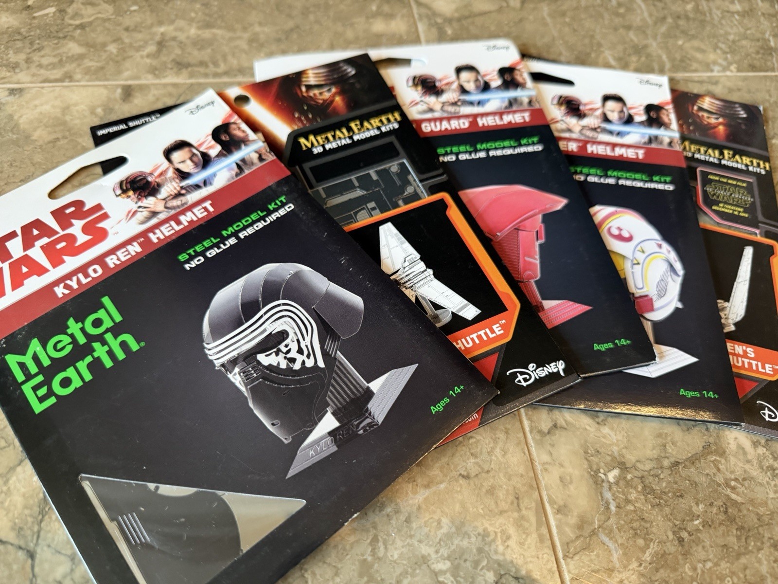 LOT OF 5 STAR WARS METAL EARTH 3D MODEL KITS VARIETY PACK - BRAND NEW