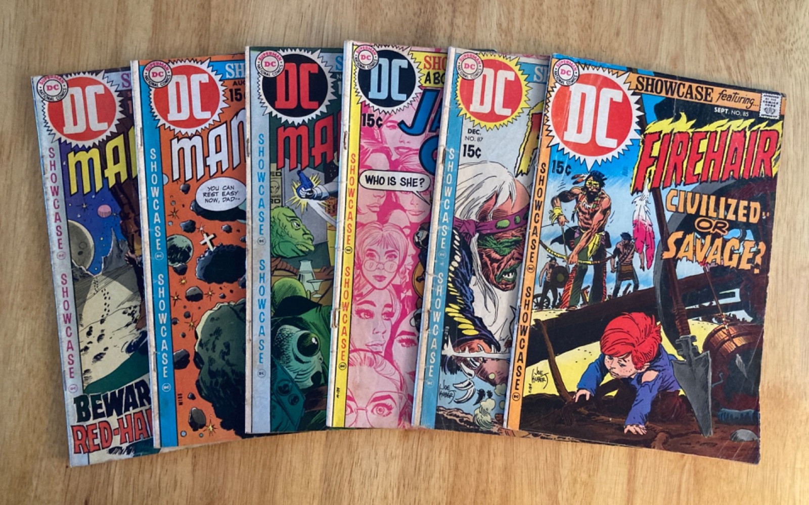 Lot of *6* More Obscure 1969/70 DC SHOWCASE #85, 87, 88, 91, 92, 93 (G+)