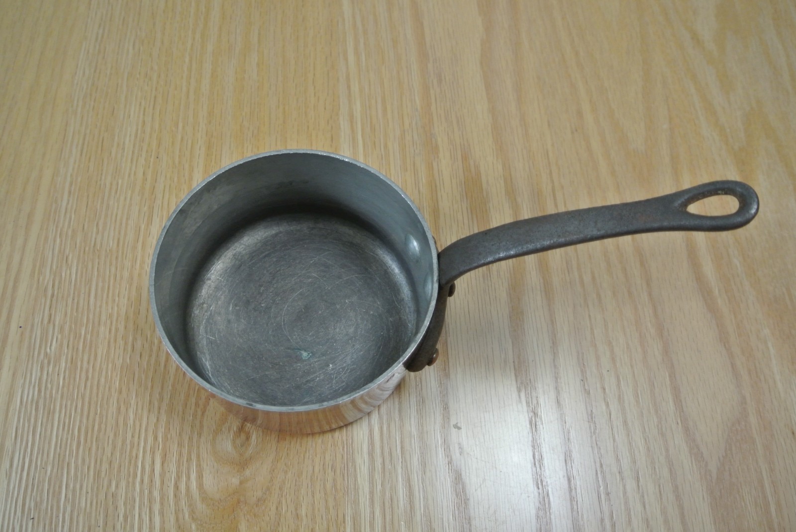 Vintage Matfer Copper Saucepan Pot Cast Iron Handle 4.75\
