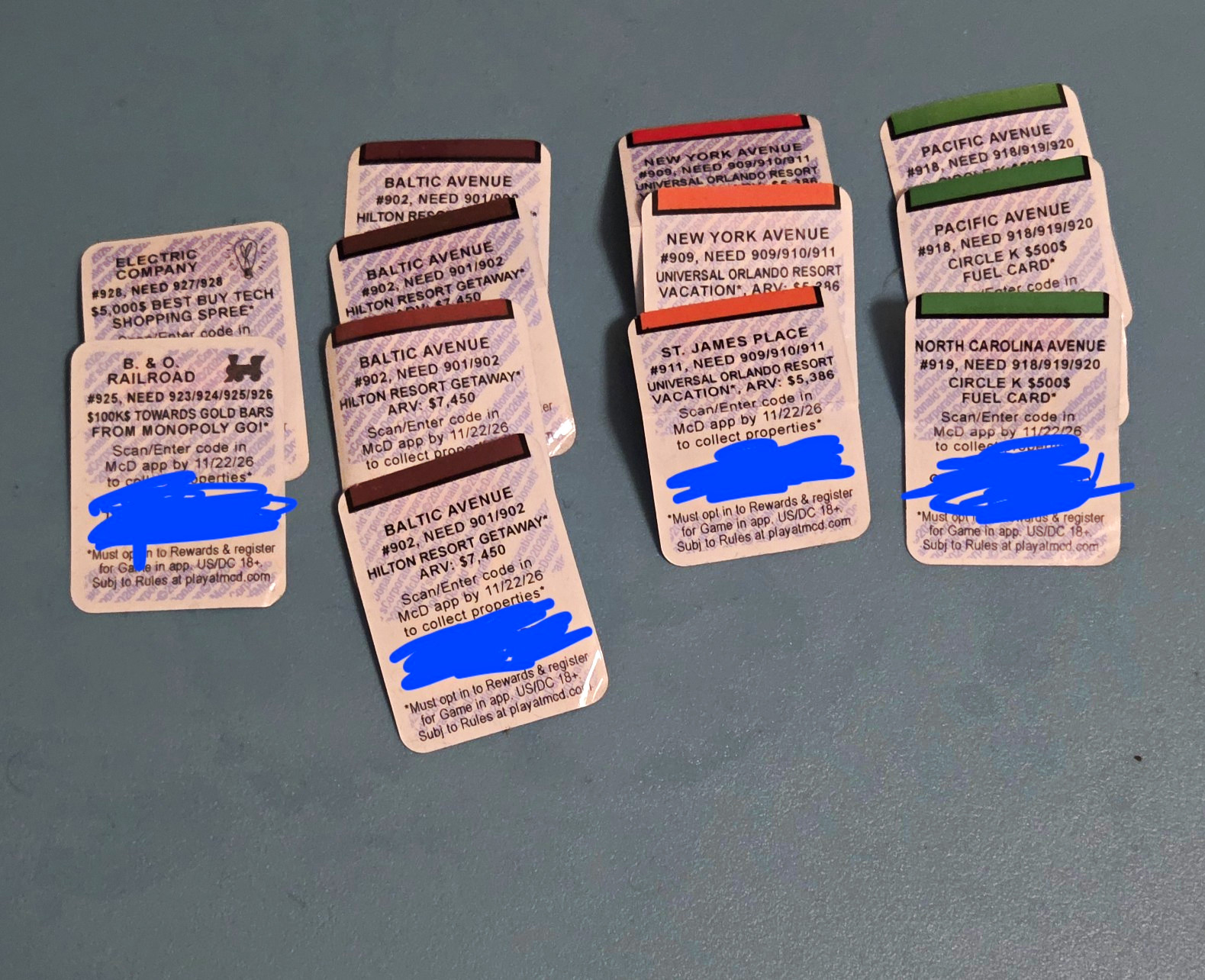 2026 UNREDEEMED McDonald\'s Monopoly Pieces ($20 PER PIECE, Pick One In Messages)