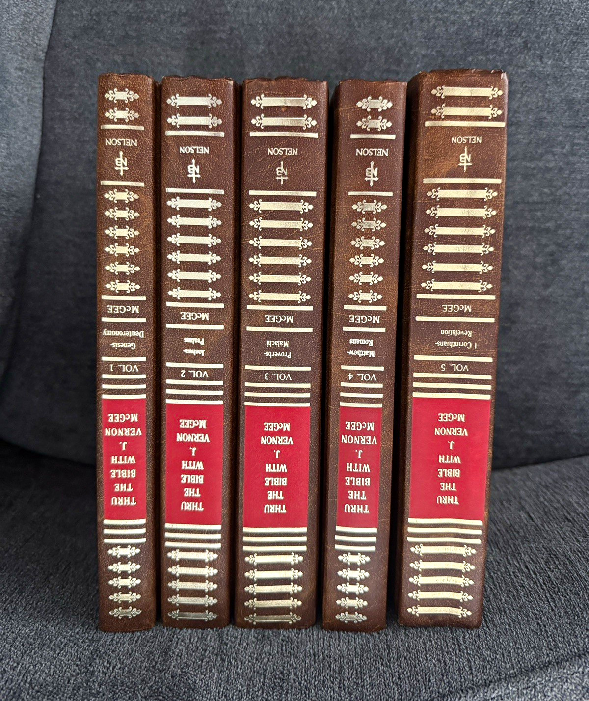 Nelson Thru the Bible by J. Vernon McGee Christian Vol 1-5 see description