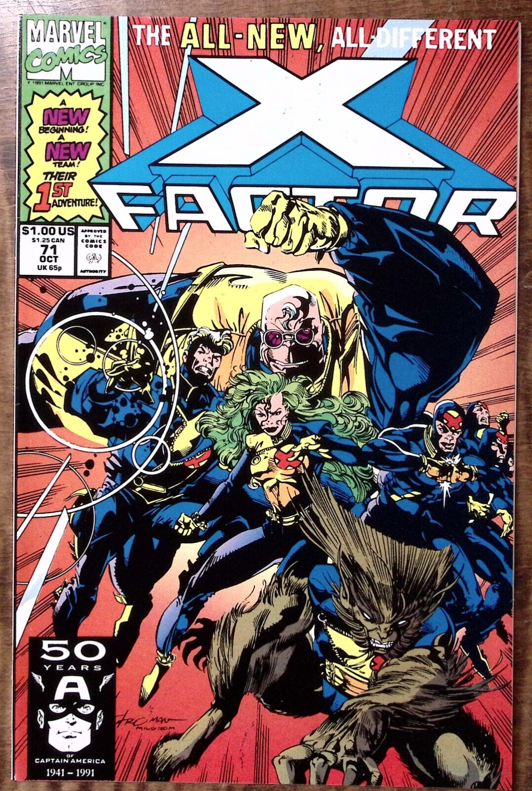 1991 X FACTOR #71 OCT MARVEL COMICS ALL-NEW 1st ISSUE CUTTING MUSTARD  EXC Z4910