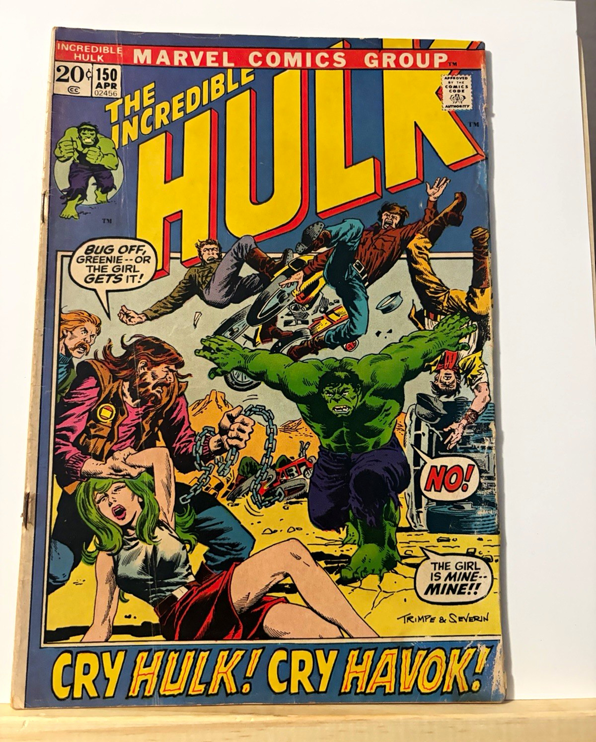 Marvel Comics Group The Incredible Hulk #150 (Apr 1972) Cry Hulk, Cry Havok