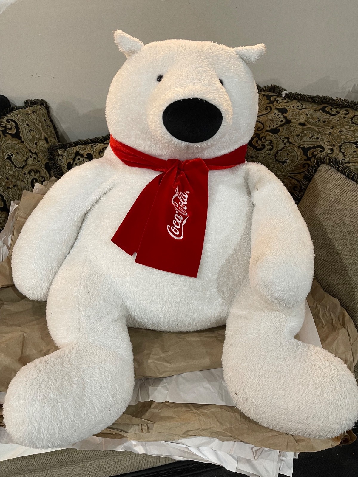 Coca Cola Extra Large Polar Bear Plush Animal Collectible - 36\ Coca Cola Extra Large Polar Bear Plush Animal Collectible - 36\