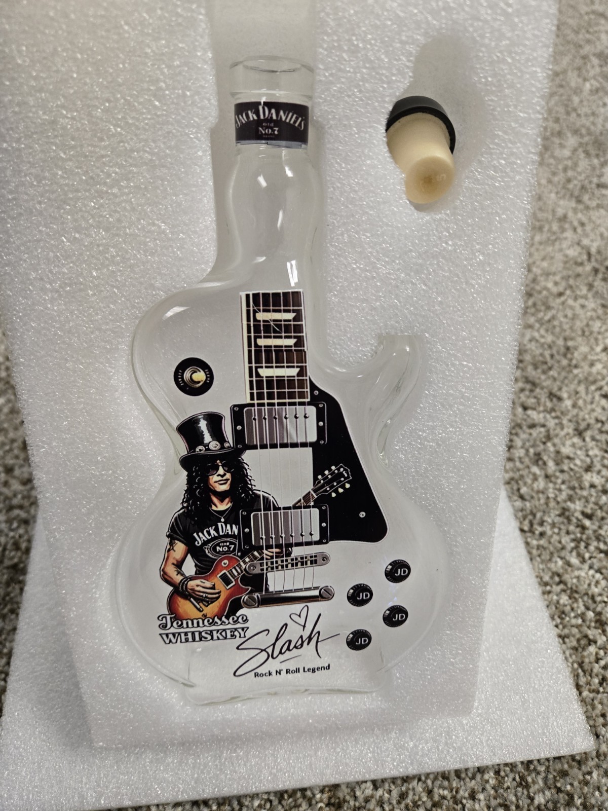 Jack Daniels Slash Signature Guitar Shaped Whiskey Decanter Bottle Jack Daniels Slash Signature Guitar Shaped Whiskey Decanter Bottle
