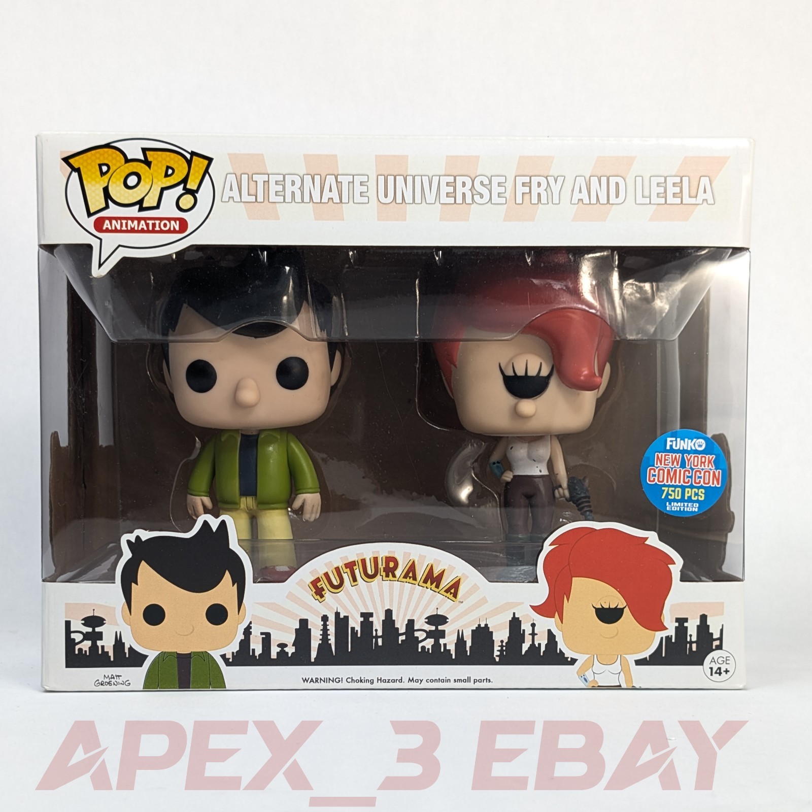 Funko POP Futurama Alternate Universe Fry and Leela NYCC 2015 New York Comic Con