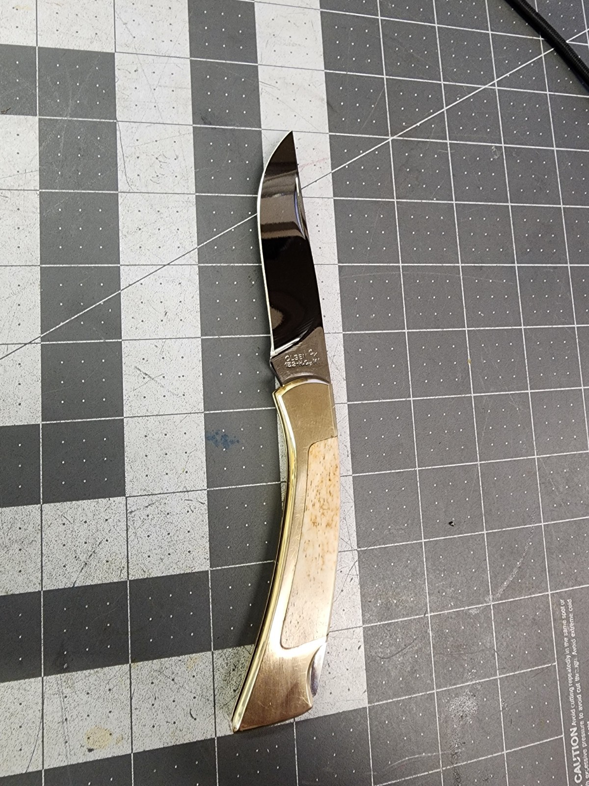 Vtg Olsen OK 152 HC MI Japan Folding Lockback Pocket Knife