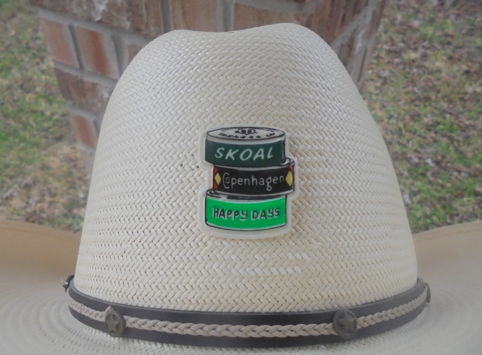 COPENHAGEN/SKOAL/HAPPY DAYS STACKED CAN PUFFY ADHESIVE PLASTIC STICKER
