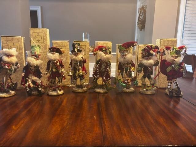 Mark Roberts Christmas Fairies Collection – Set of 8 with Stands – Collectible