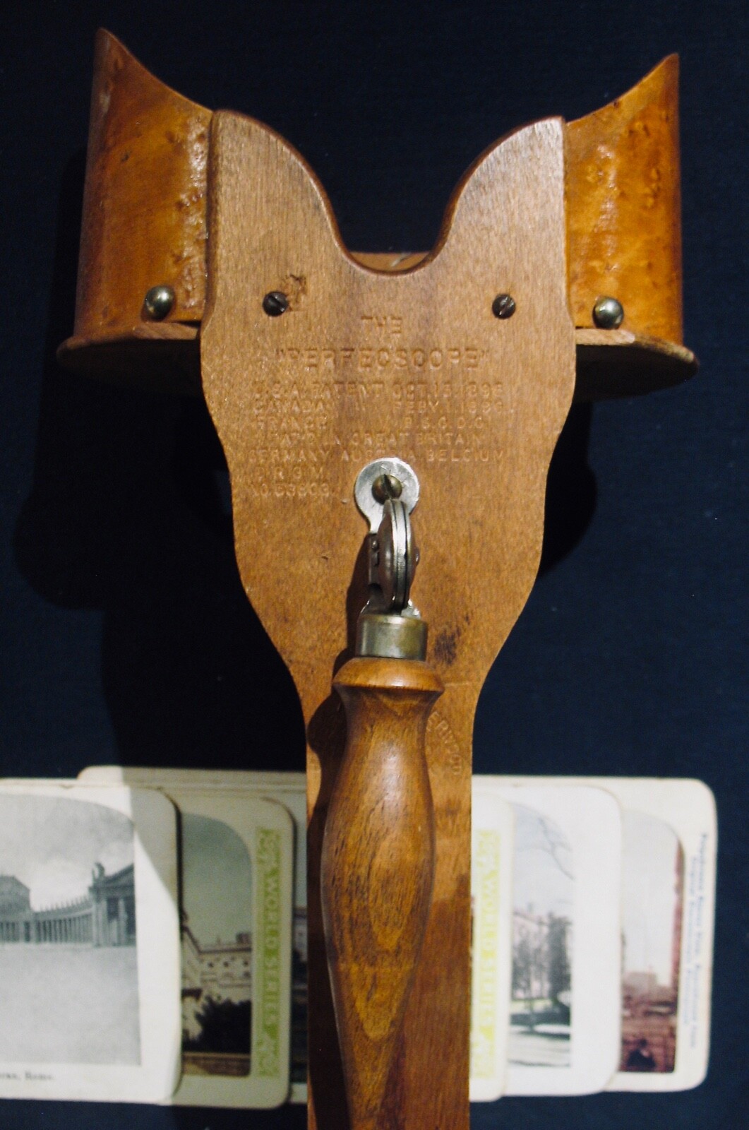 Underwood Perfecscope Stereoscope 3D Viewer w/Stereographic Cards~Antique 1880\'s