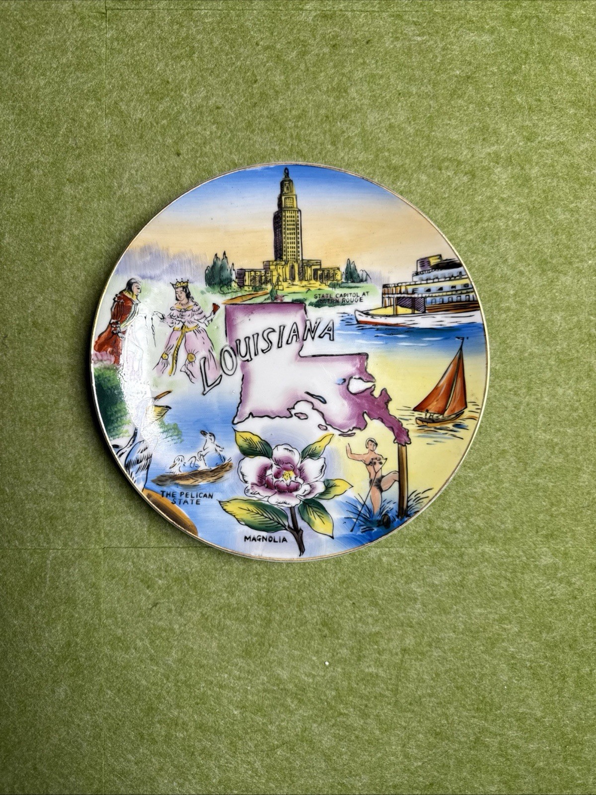 Louisiana Vintage Collector Plate