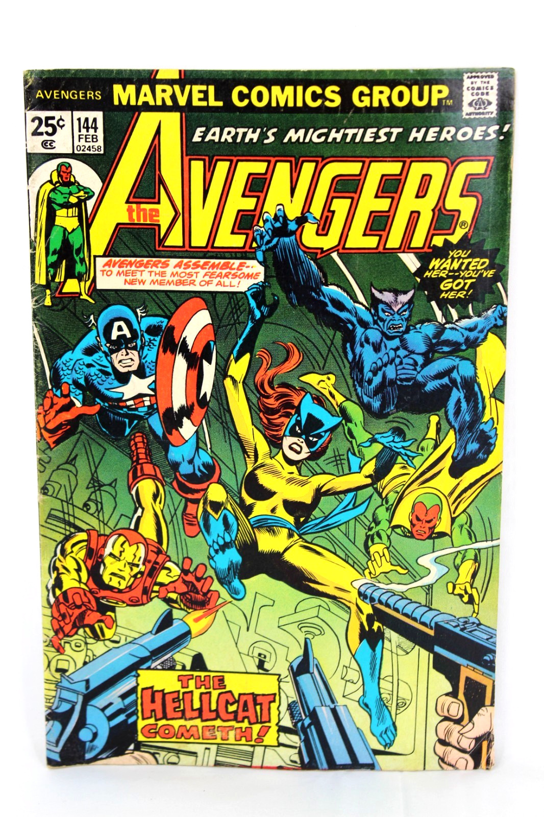 Avengers #144 Hellcat Patsy Walker 1st App MVS Intact 1976 Marvel Comics VG-