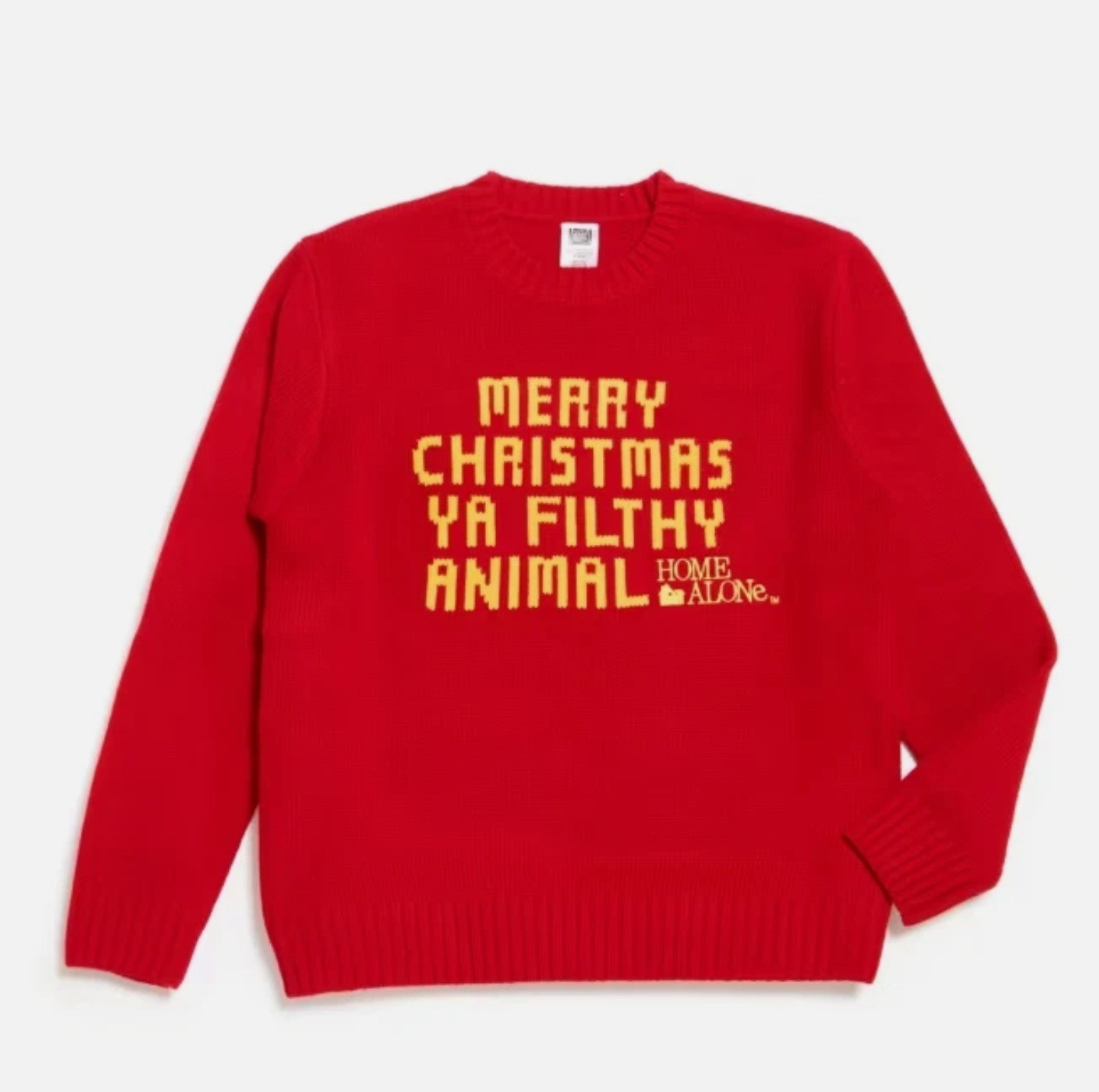 DISNEY  HOLIDAY SWEATER for Adults -HOME ALONE MERRY XMAS YA FILTHY ANIMAL-NWT L
