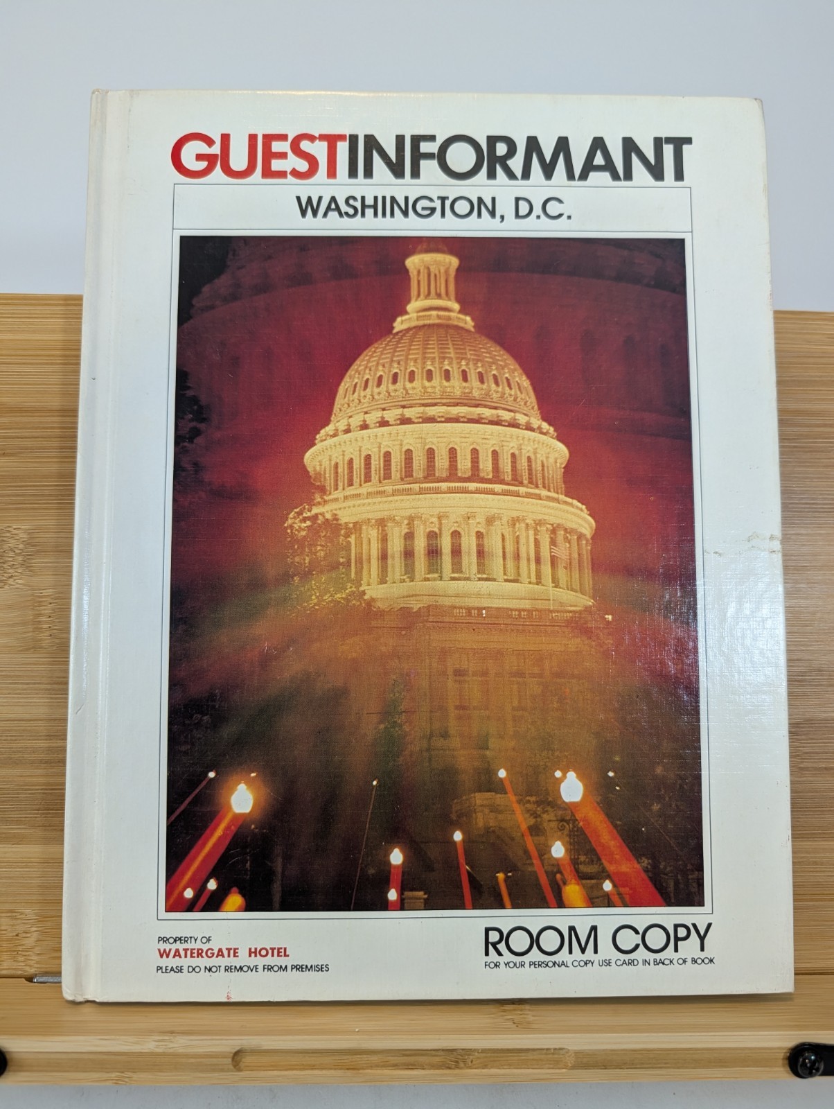Guest Informant Washington D.C. 1980-81 Watergate Hotel Room Copy Hardcover...