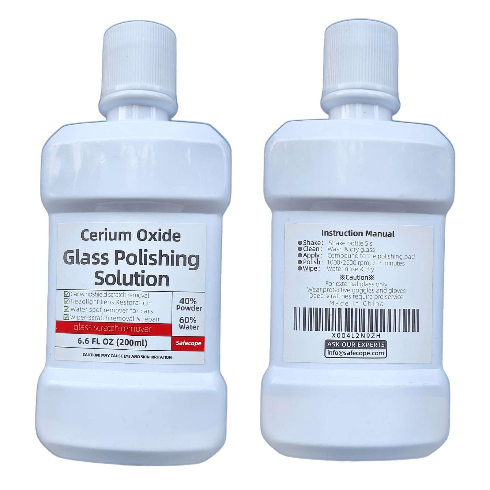 6.6 fl oz (200 ml) Cerium Oxide Glass Polishing Solution - Shake vigorously... 