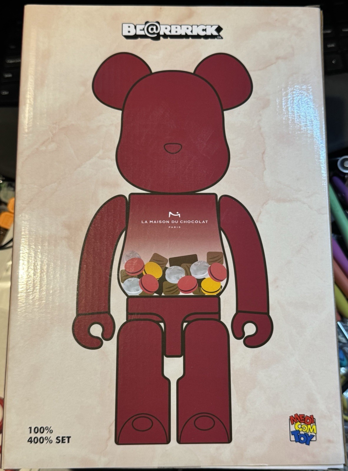 BE@RBRICK La Maison du Chocolat Macau 2023 100% & 400% Set Sealed Medicom Toy