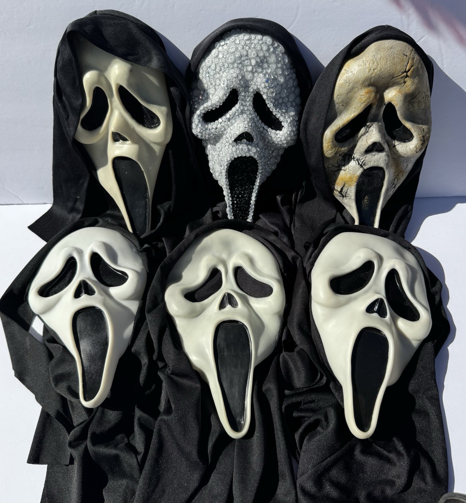 6 Vtg Gen 1 or 2 90s/2000s Fun World Easter Unlimited Ghostface Scream Mask Lot