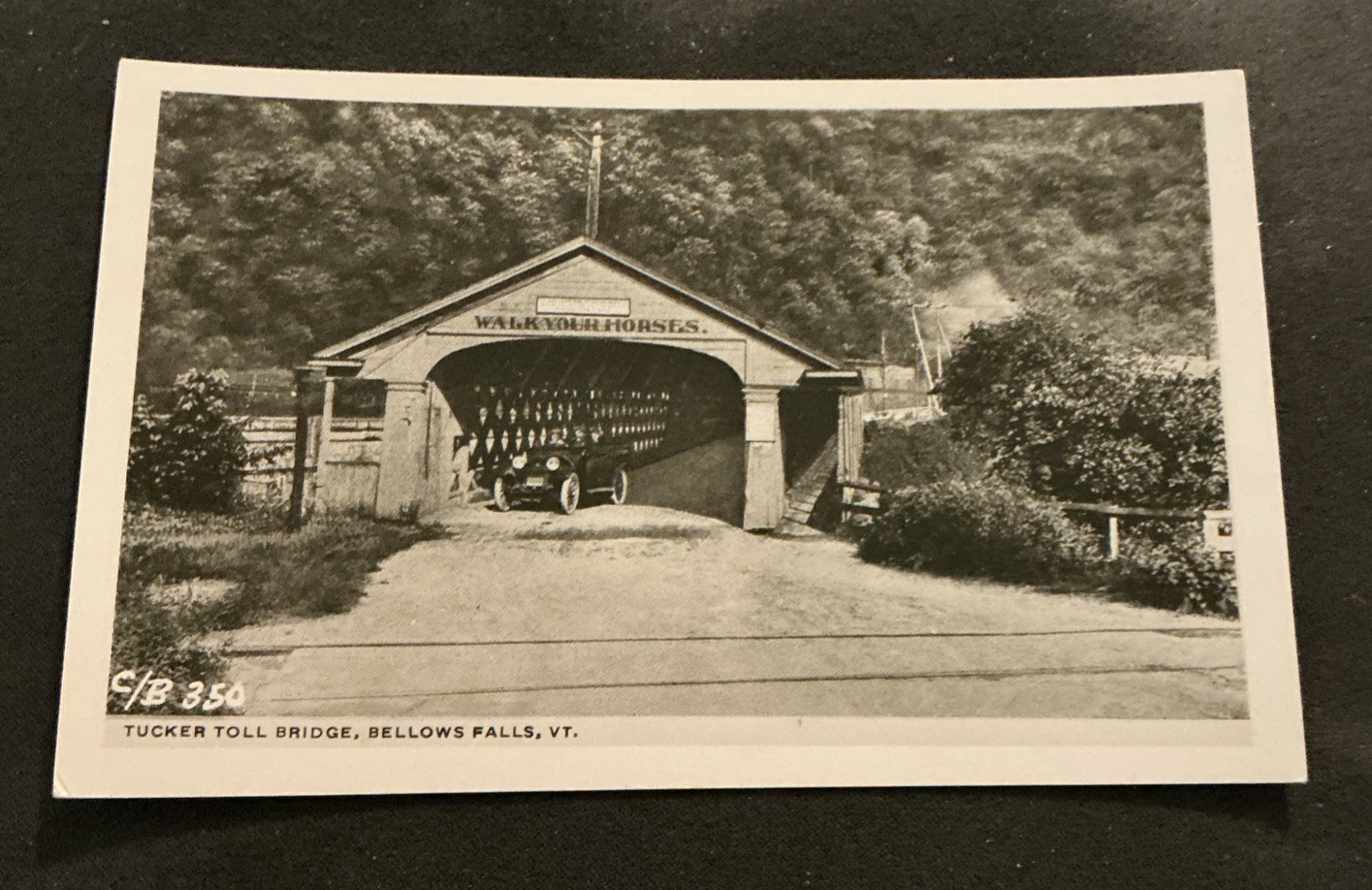 RPPC  Tucker Covered Toll Bridge Bellows Falls, VT Walpole, New Hampshire c1930