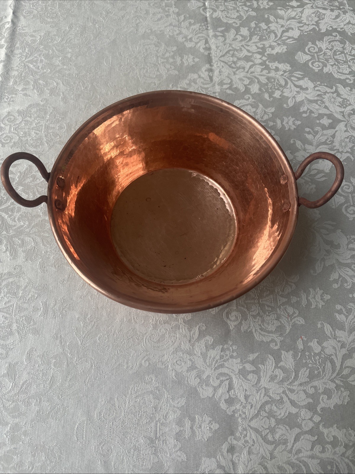 Mexican Pure Copper Cazos For Jams, Candy Etc Hammered Pot Approx 10” W