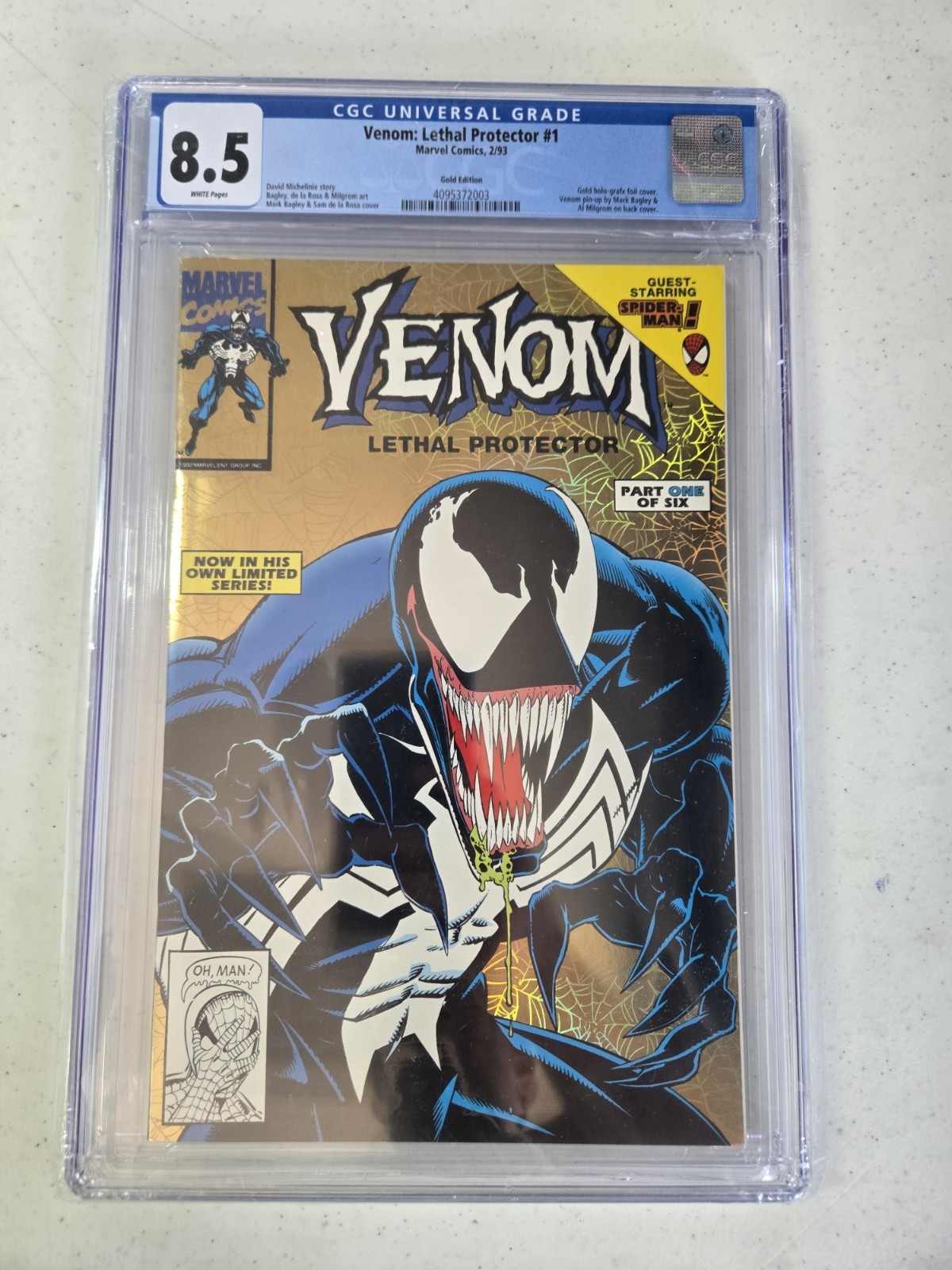 Venom Lethal Protector #1 Gold Edition CGC 8.5 Venom Lethal Protector #1 Gold Edition CGC 8.5