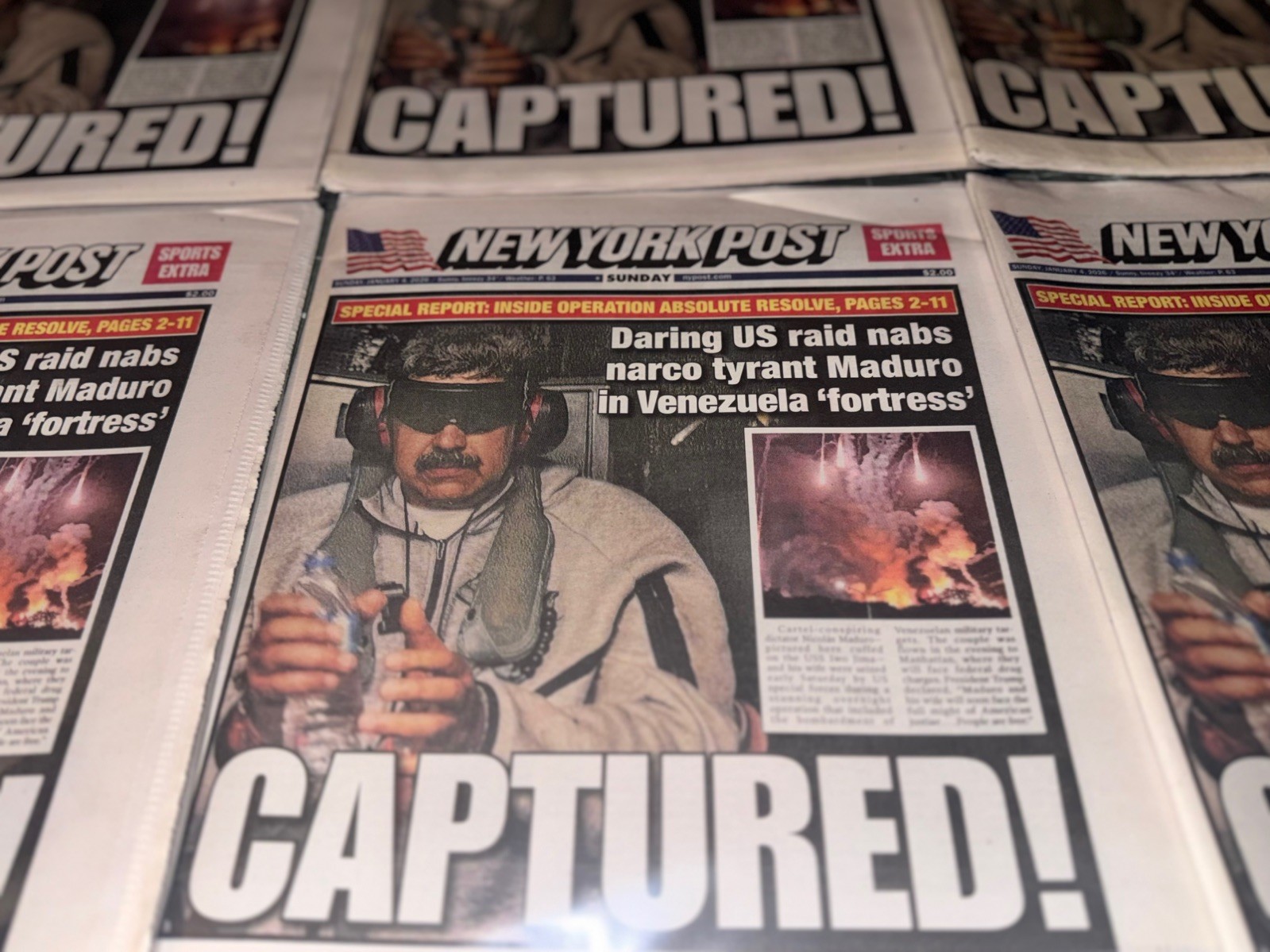 The New York Post Sunday January 4 /2026 MADURO CAPTURED The New York Post Sunday January 4 /2026 MADURO CAPTURED