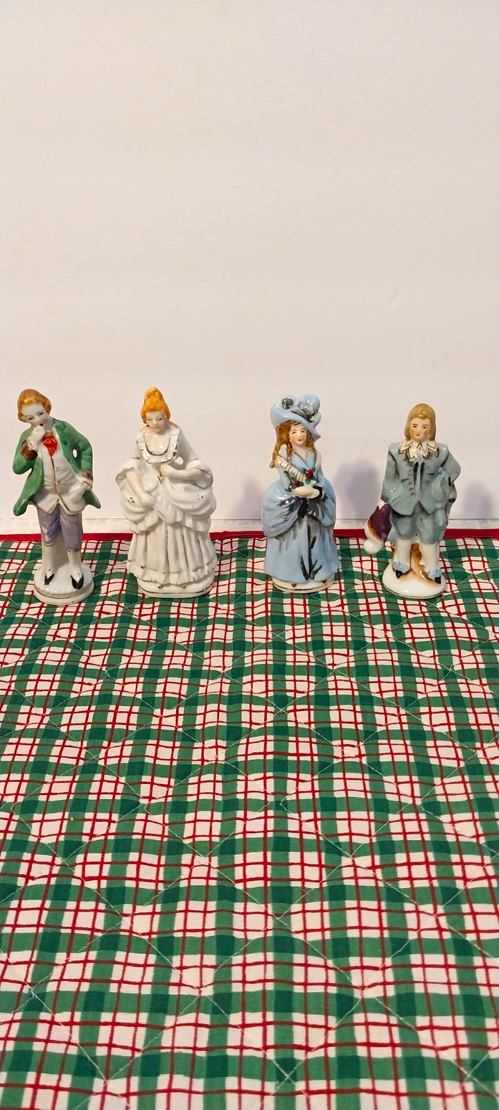 Vintage Occupied Japan Porcelain Colonial Figurines Lot of 4 - Courting Couples
