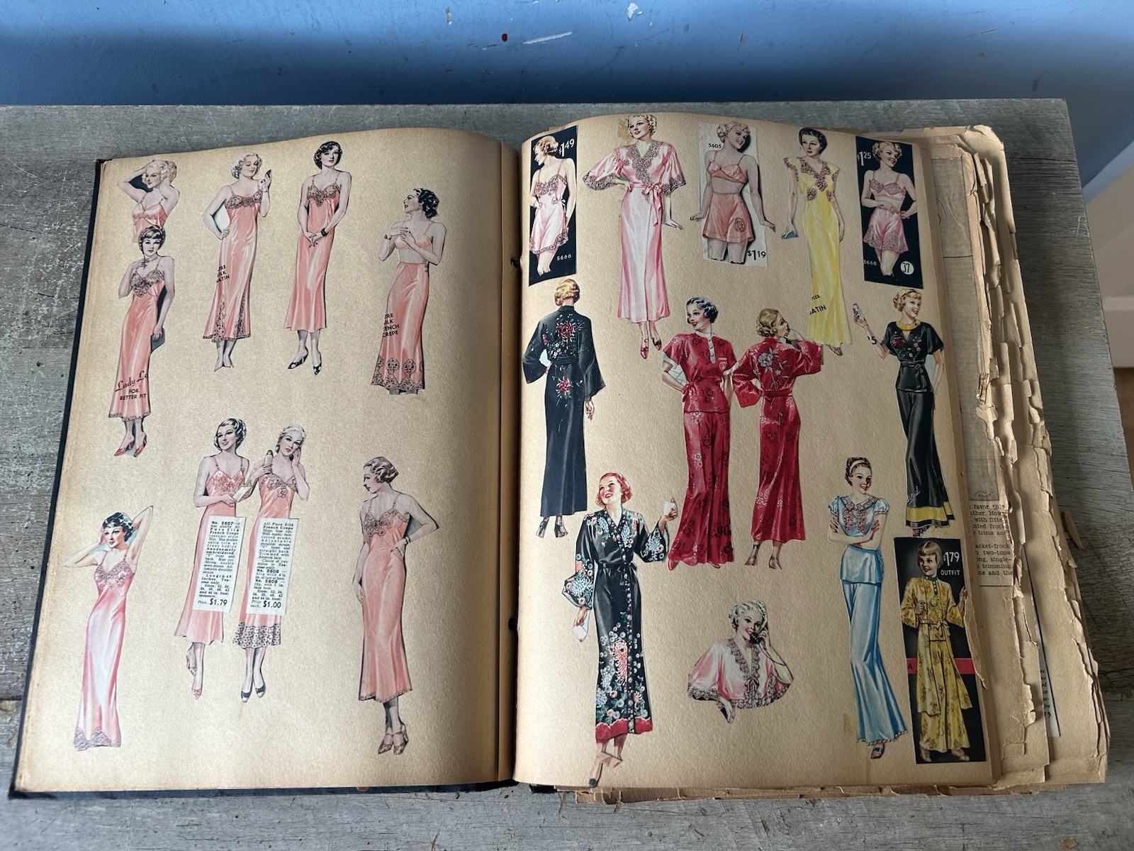 Vintage Late 1930s Fashion Scrap Book 