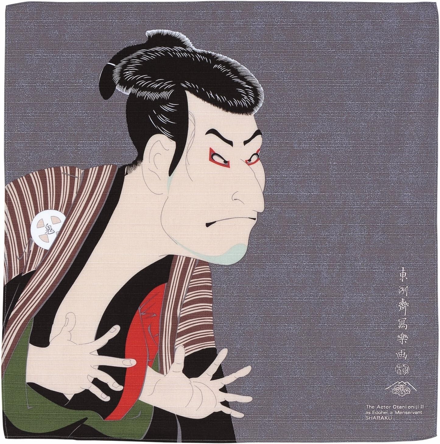 Furoshiki (wrapping cloth) Sumida River,  Ukiyoe Sharaku Japan