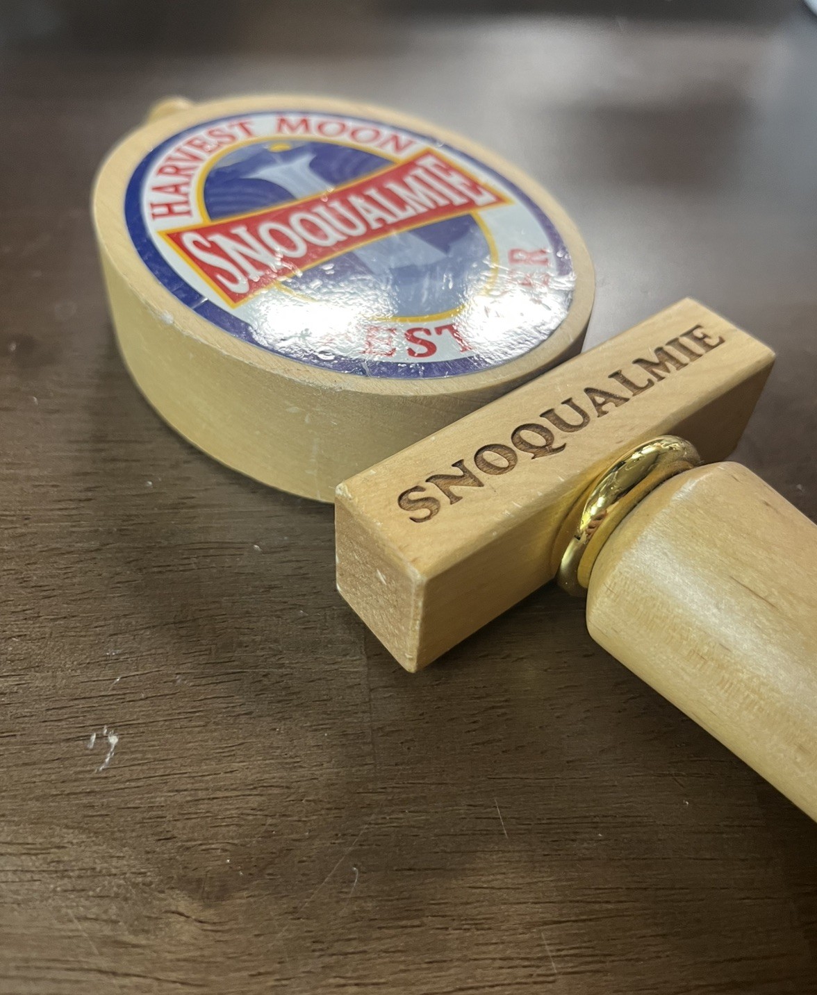 Snoqualmie Harvest Moon Fest Bier Wood Tap Handle Seattle Washington Snoqualmie Harvest Moon Fest Bier Wood Tap Handle Seattle Washington