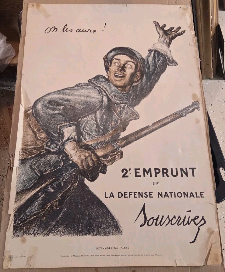 Original French World War 1 Propaganda Poster \ Original French World War 1 Propaganda Poster \