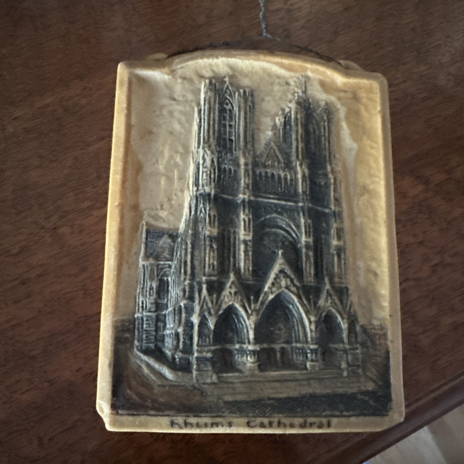 Vintage Osborne Iverex plaque France Rheims Cathedral Great condition