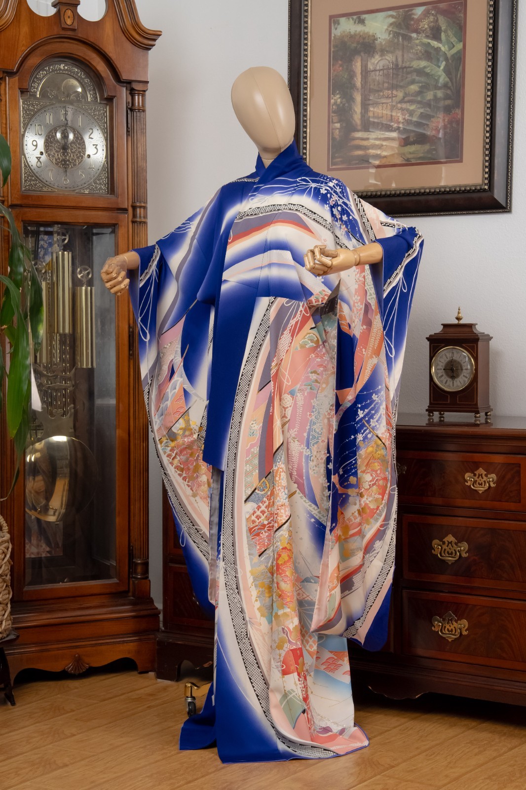 DEAR VANILLA JAPANESE FURISODE SILK KIMONO WOMEN\'S AUTHENTIC JAPAN MADE VINTAGE