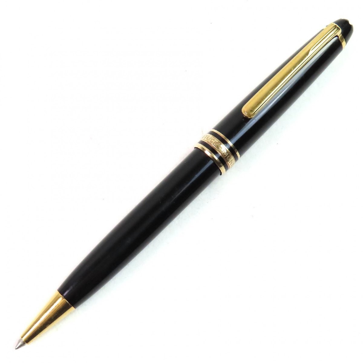 Good MONTBLANC Meisterstuck White Star Black Gold Twist Ballpoint Pen Germany