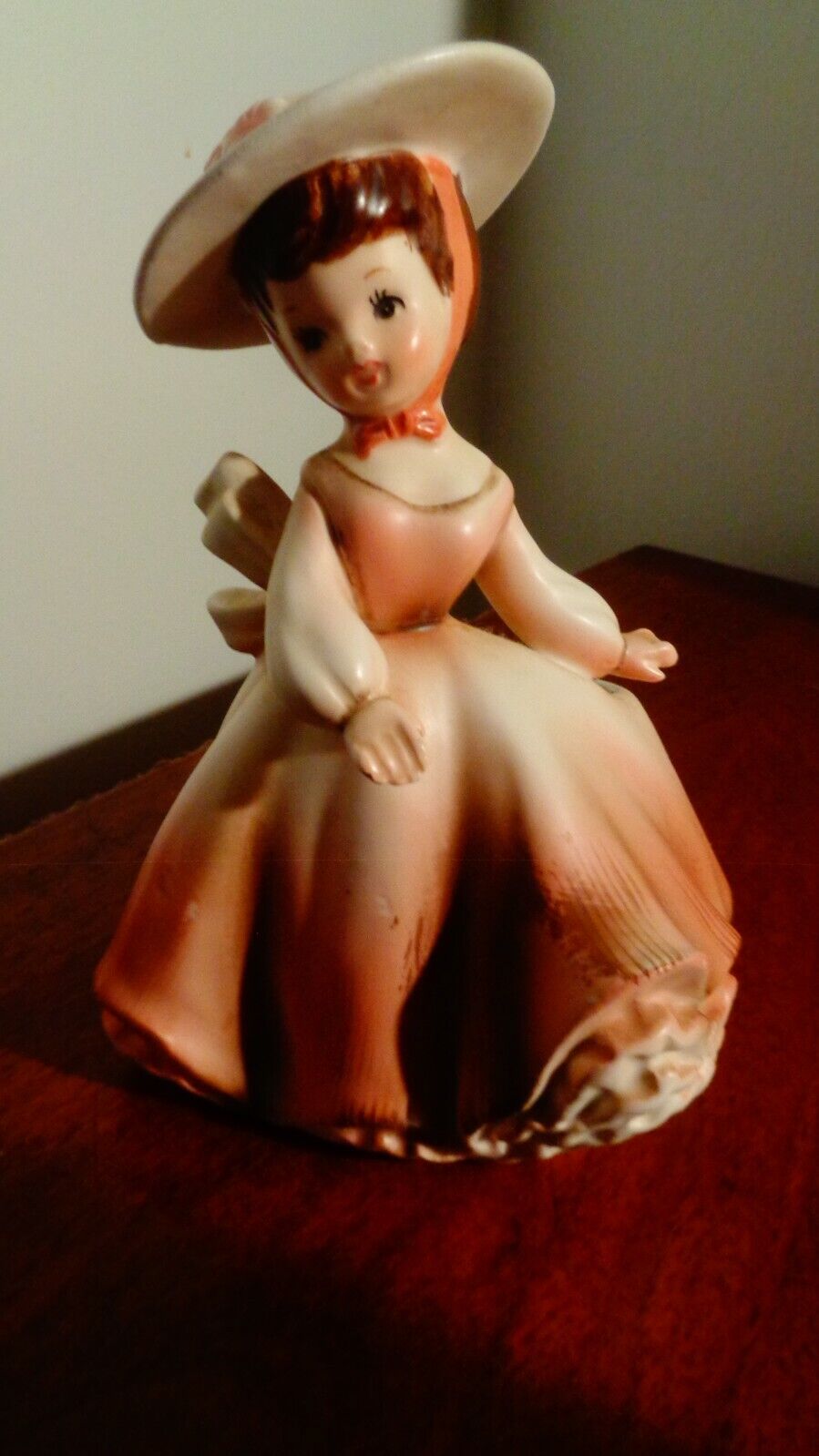 Vintage Beautiful Napco Ware Southern Belle Napkin Holder Girl Doll Figurine 
