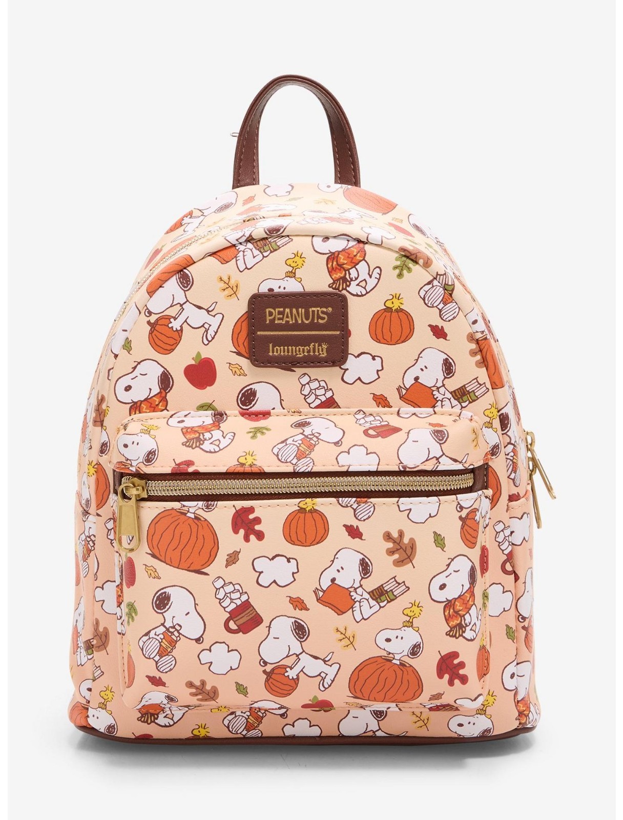 🍂Loungefly Peanuts Snoopy Fall Leaves Pumpkins 🎃Cocoa Mini Backpack SEALED