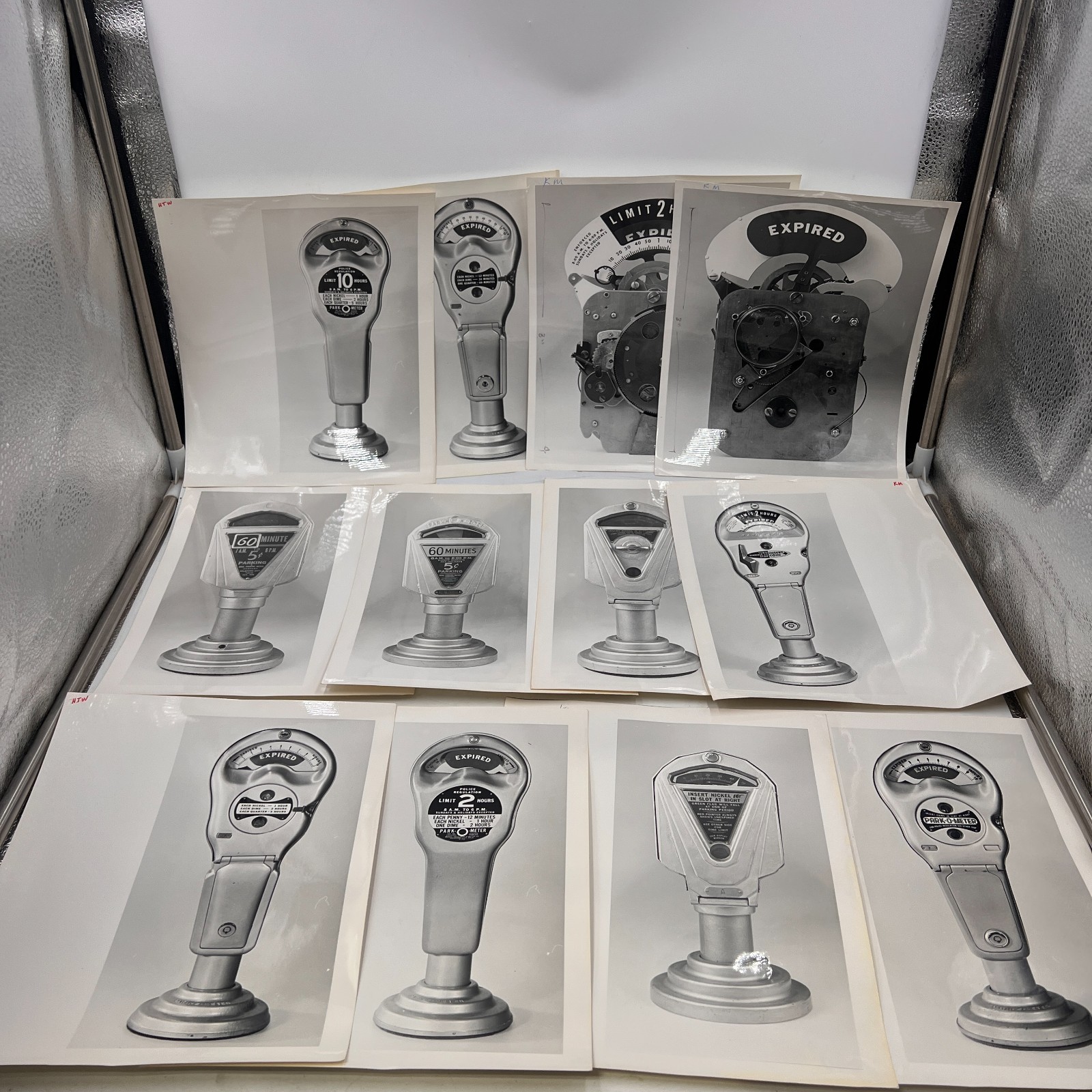 12 Vintage Photos Parking Meters Rockwell Park-O-Meter Duncan Etc 9x4.5\
