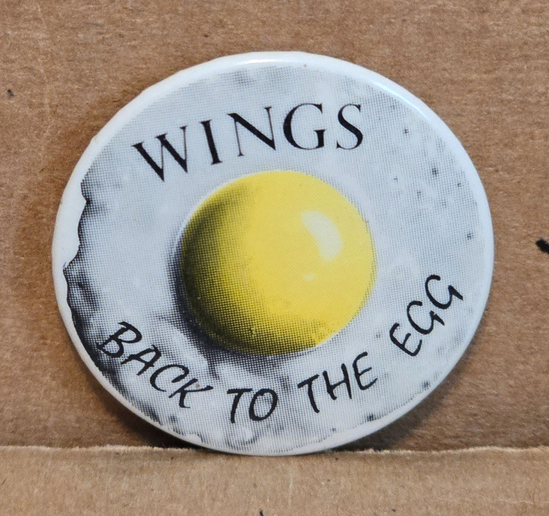 Vintage 1979 Paul McCartney WINGS Back to the Egg Promo Pinback Button 1.25