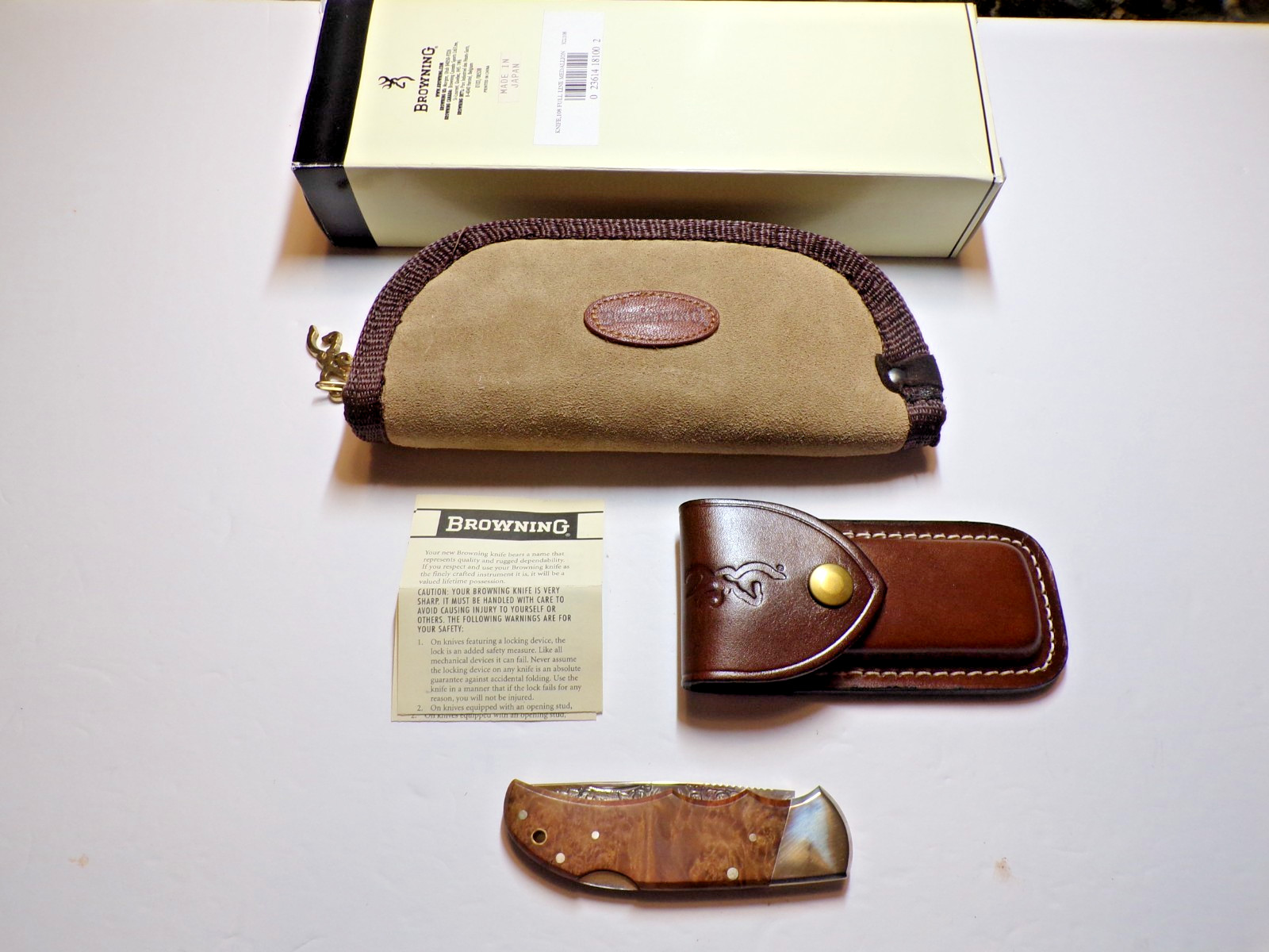 VTG.Browning Model 108 Full Line Medallion Folding Knife  Japan 1 of 2000 NIB