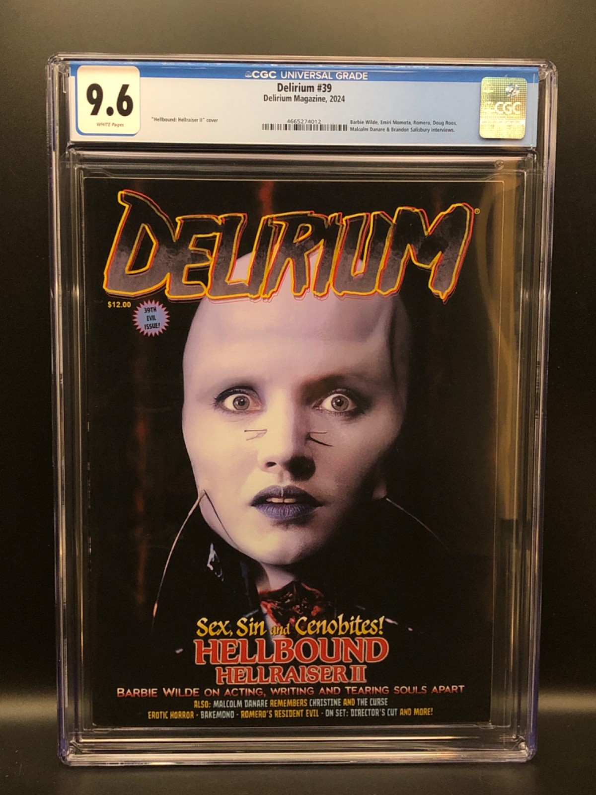 Delirium #39 2024 Magazine - Hellbound: Hellraiser II Cover - Cenobite - CGC 9.6