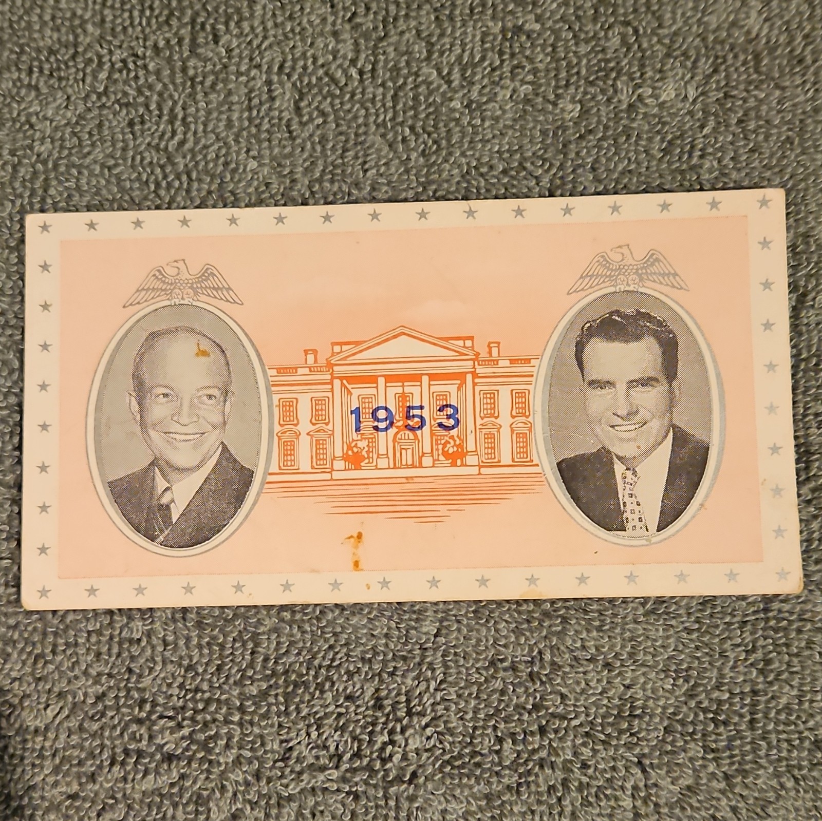 1953 Dwight Eisenhower and Richard Nixon Inauguration Ticket