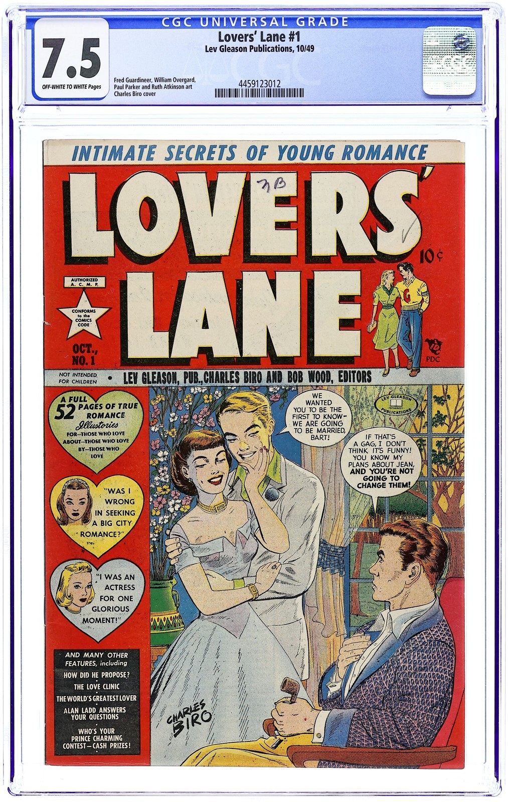 Lovers' Lane #1 CGC 7.5 1949 4459123012