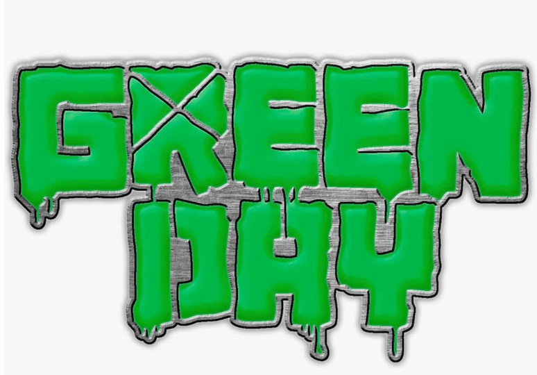 Official GREEN DAY Logo Lapel Pin Badge NEW ON CARD